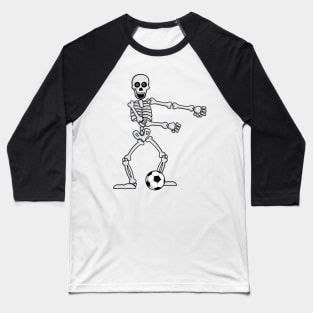 'Skeleton Flossing with Soccer Ball' Costume Halloween Baseball T-Shirt